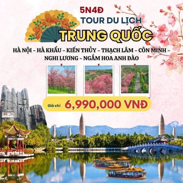 Tour Trung Quốc HN-Hà Khẩu-Kiến Thủy-Thạch Lâm-Côn Minh-Nghi Lương