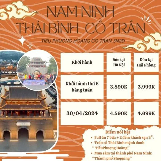 Tour Trung Quốc Nam Ninh-Thái Bình-Cổ Trấn